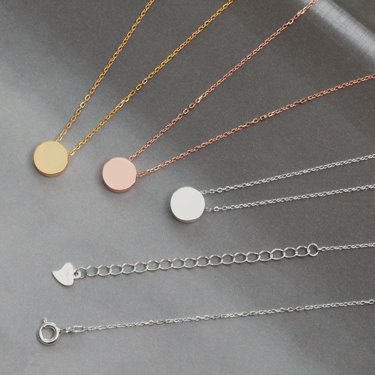 [SN6501] Silver 925 Flat Bold Round Necklace - 이미지 8