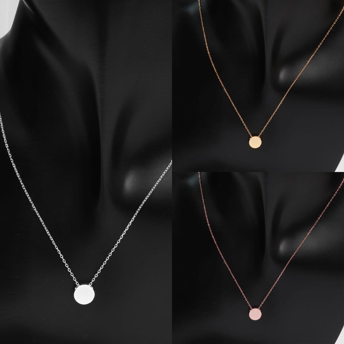 [SN6501] Silver 925 Flat Bold Round Necklace - 이미지 9