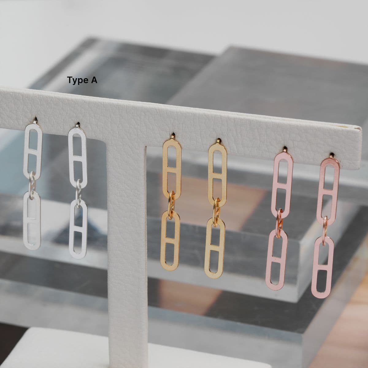 [SE6513], [SE6514] Silver 925 Triple Ring Drop Earrings Set - 이미지 2