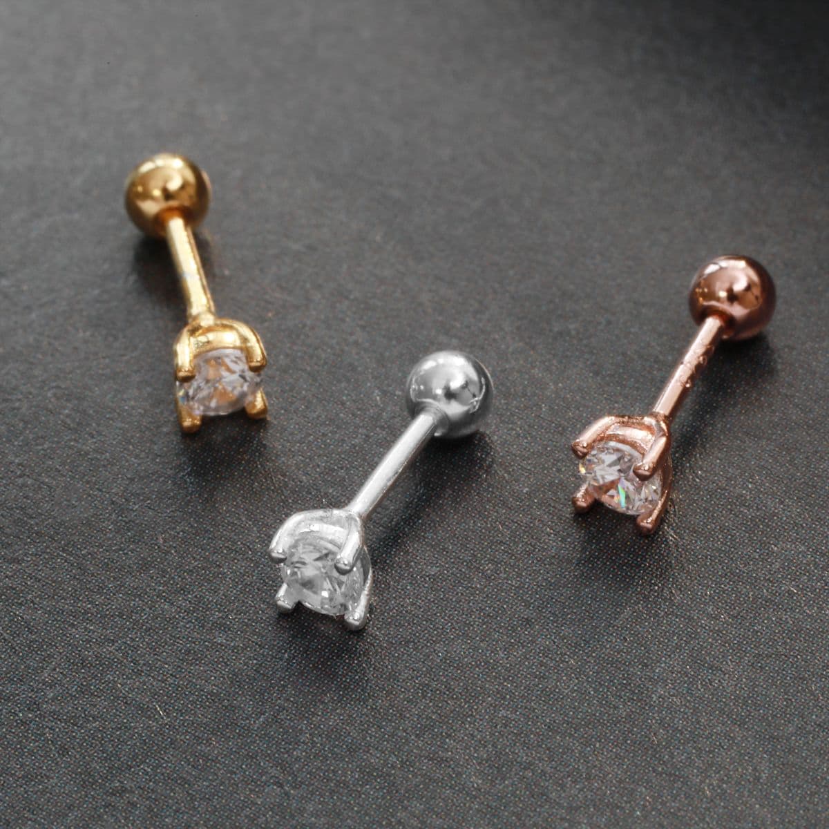 [SPC6603,SPC6604,SPC6605] Silver 925 4-Prong Cubic Piercing Series - 이미지 12