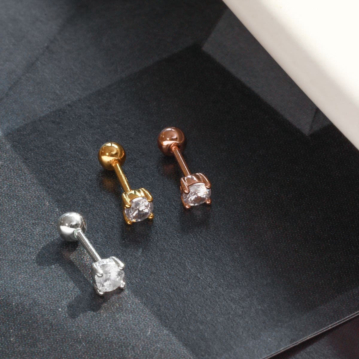 [SPC6603,SPC6604,SPC6605] Silver 925 4-Prong Cubic Piercing Series - 이미지 5