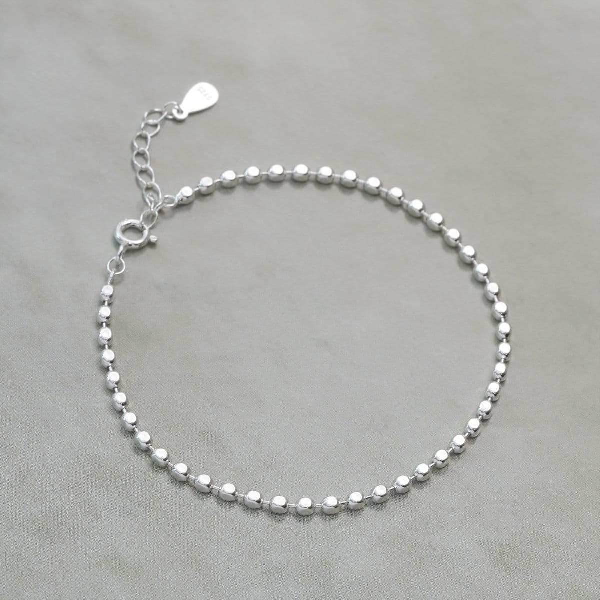 [SB6604] Silver 925 Round Cube Chain Bracelet - 이미지 4