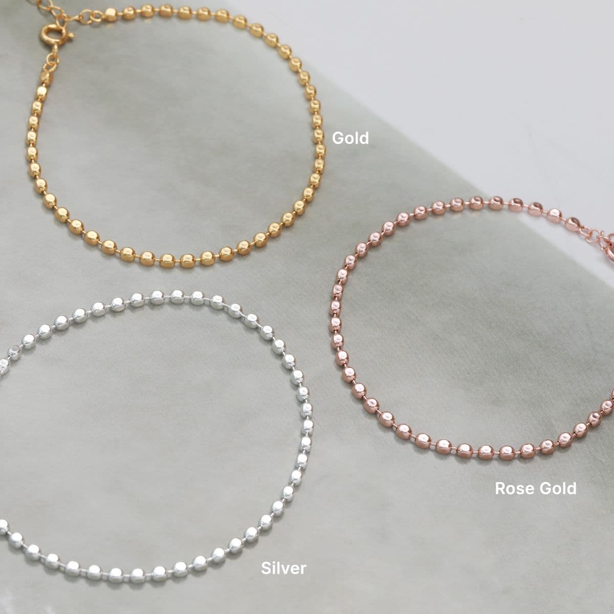[SB6604] Silver 925 Round Cube Chain Bracelet - 이미지 2