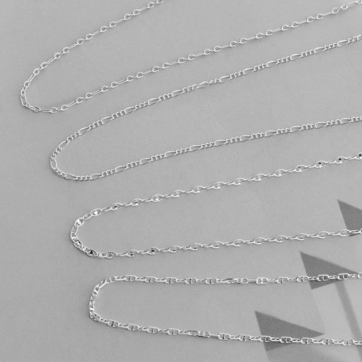 Silver 925 Mini Clip Chain Necklace Series - 이미지 2