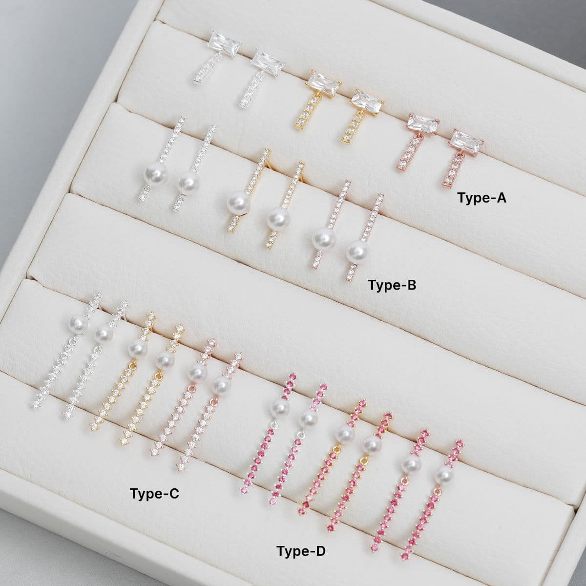 [SE6603], [SE6604], [SE6605] Silver 925 Drop Cubic Earrings Series - 이미지 2