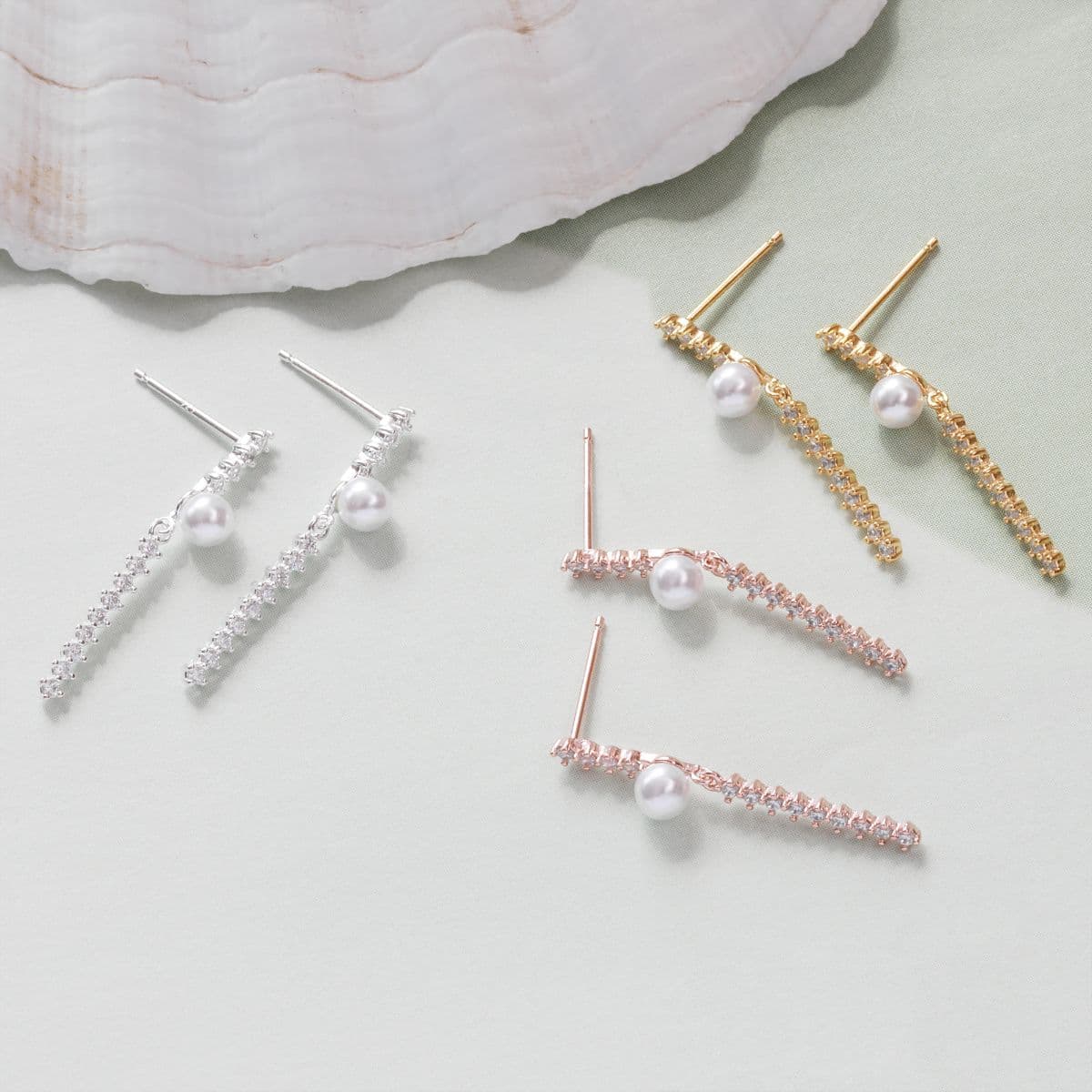 [SE6603], [SE6604], [SE6605] Silver 925 Drop Cubic Earrings Series - 이미지 11