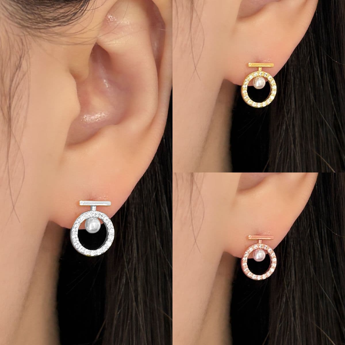 Silver 925 Full of Cubic Earring Series - 이미지 11