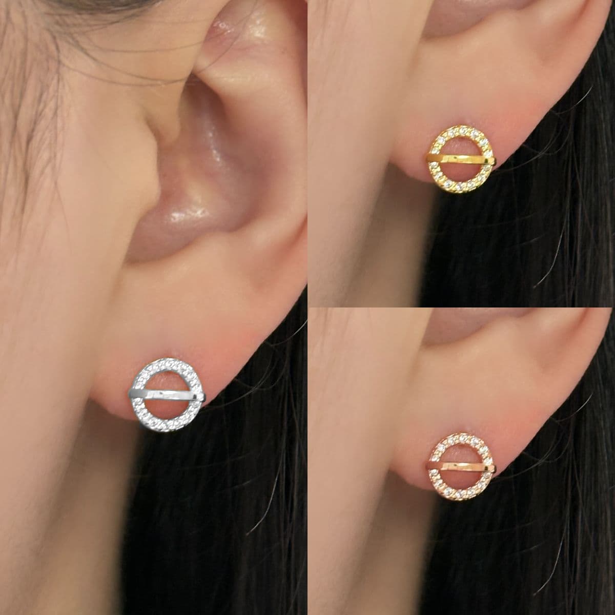 Silver 925 Full of Cubic Earring Series - 이미지 7