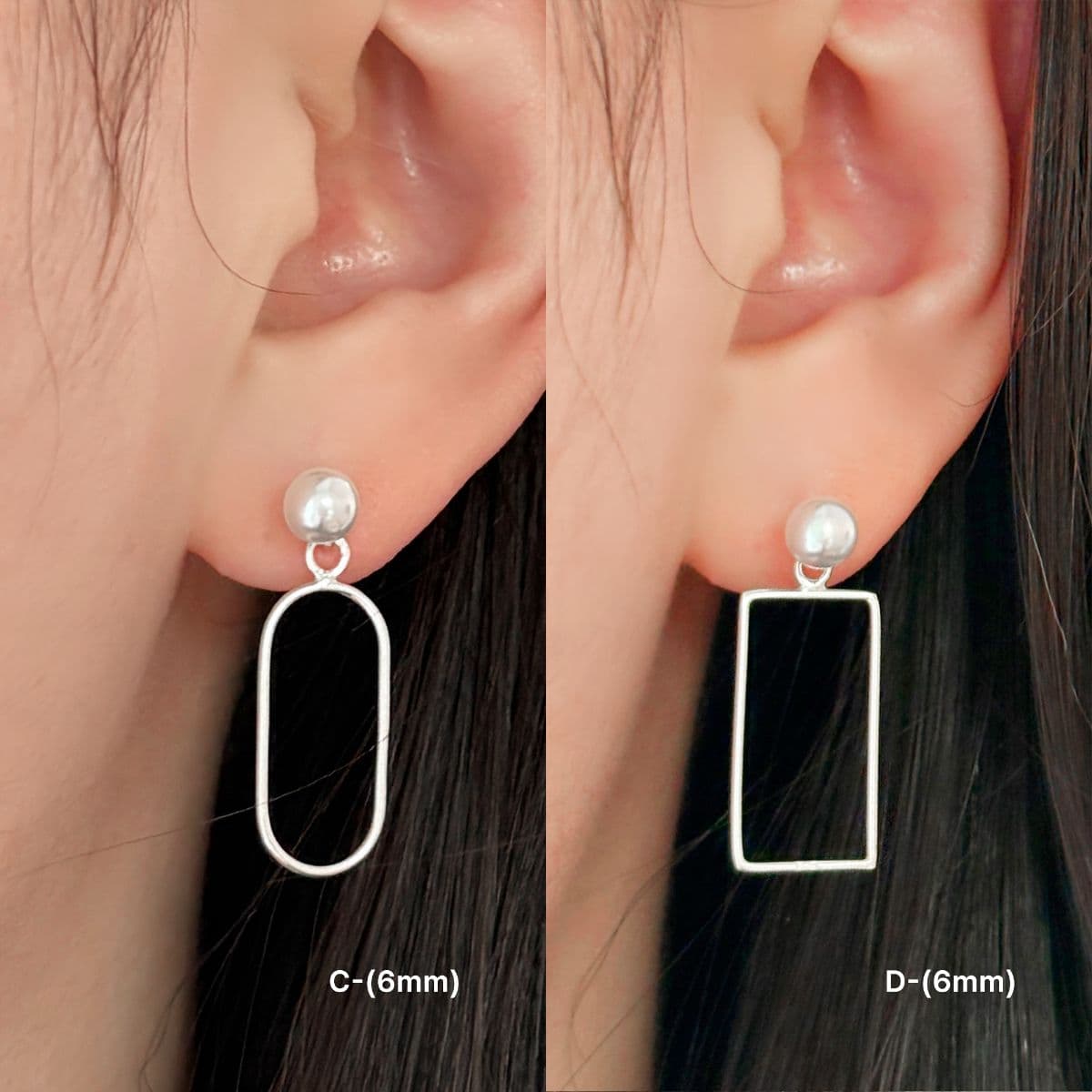 Silver 925 Swarovski Pearl Earring Series (Hoop, Ring, Drop) - 이미지 9