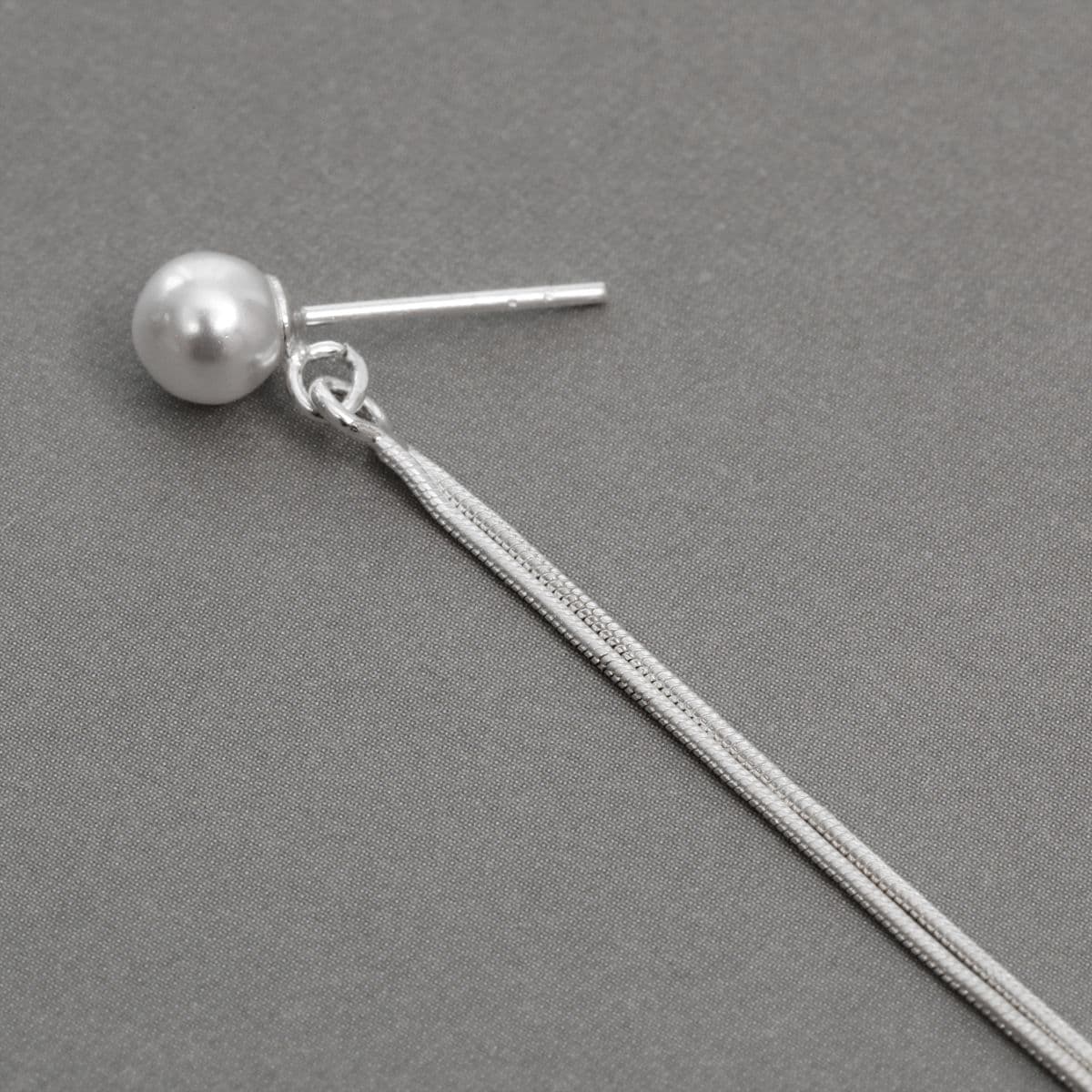 Silver 925 Swarovski Pearl Earring Series (Hoop, Ring, Drop) - 이미지 17
