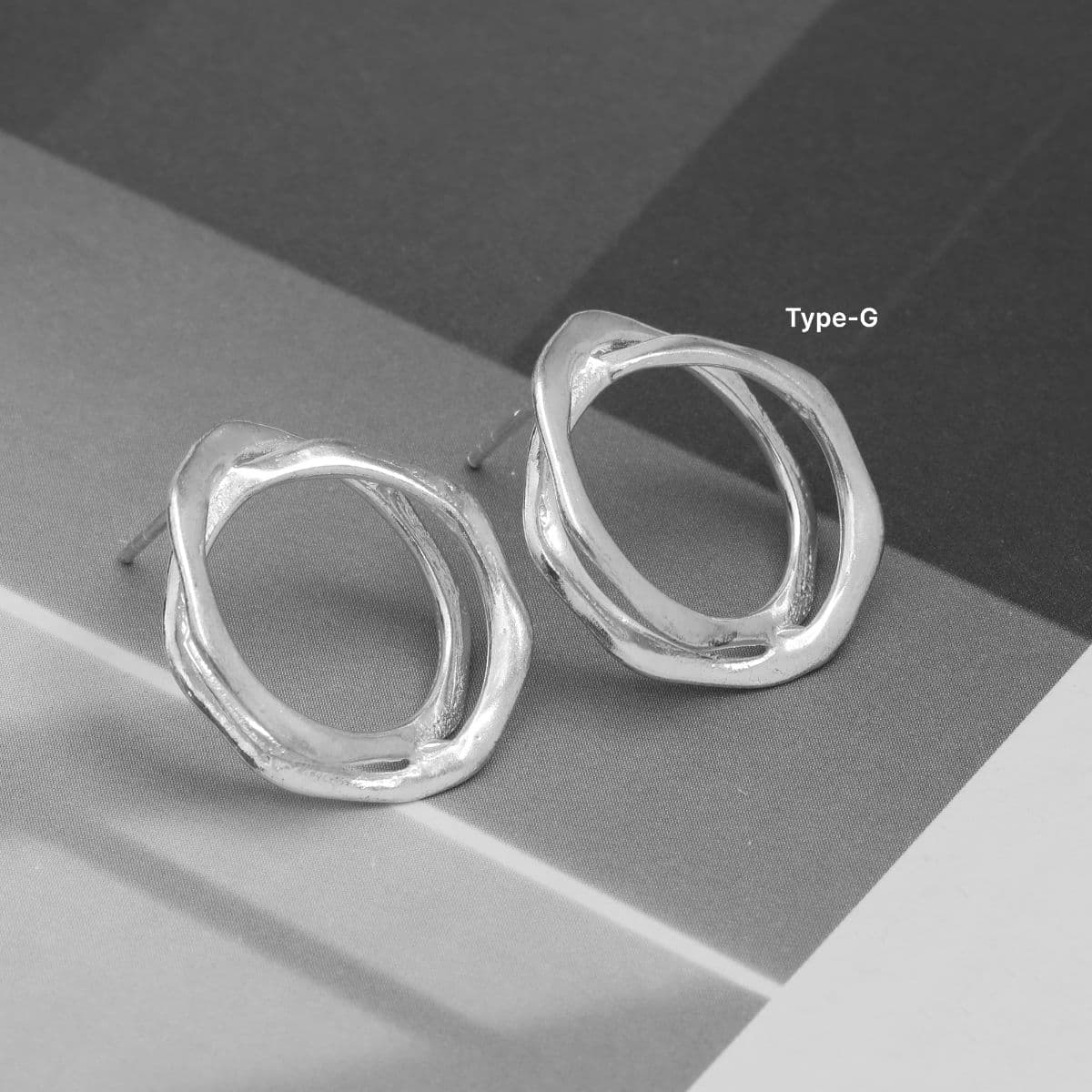 Silver 925 Plain Hoop Earring Series - 이미지 14