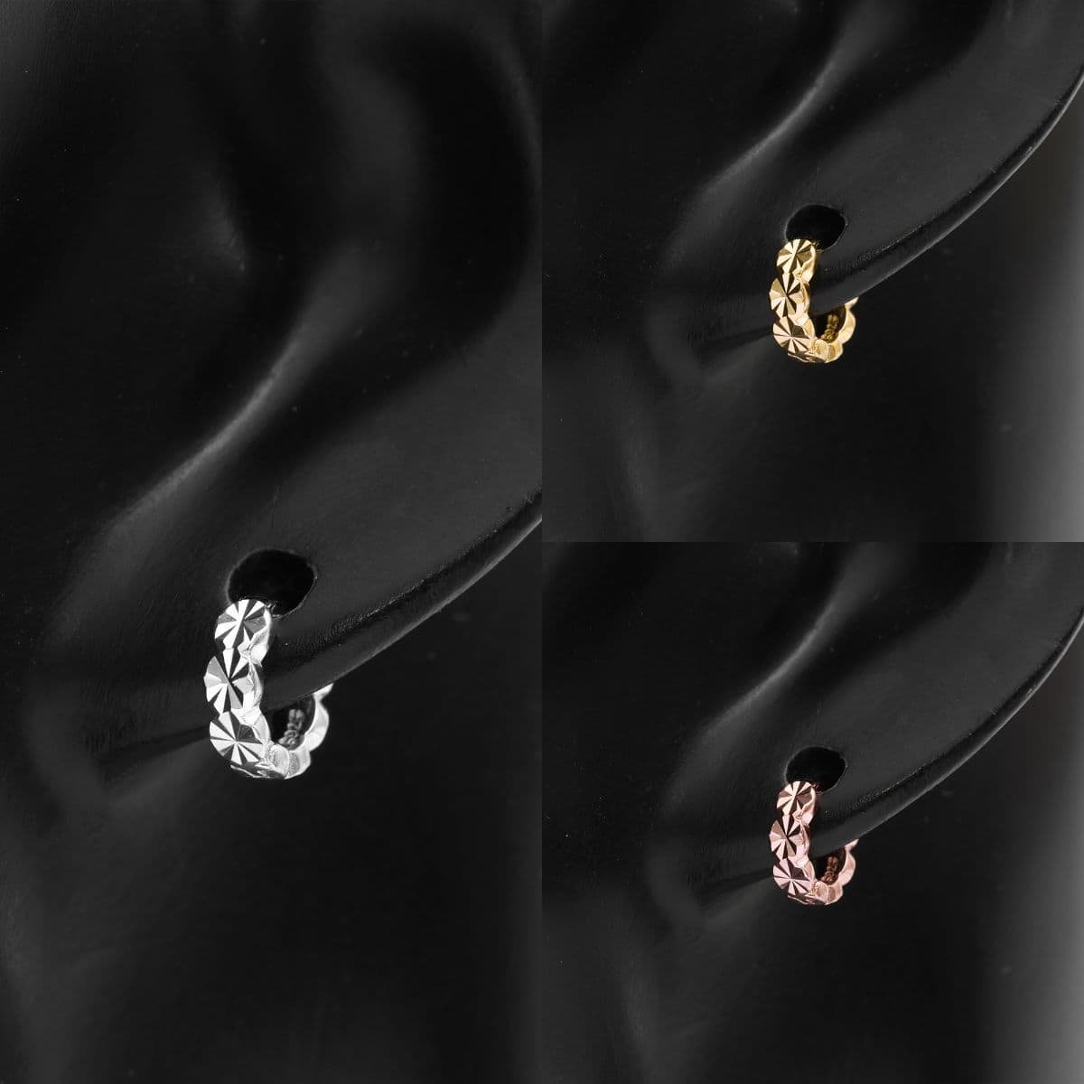 [SHG6614] Silver 925 Cut Round One-Touch Earrings - 이미지 11