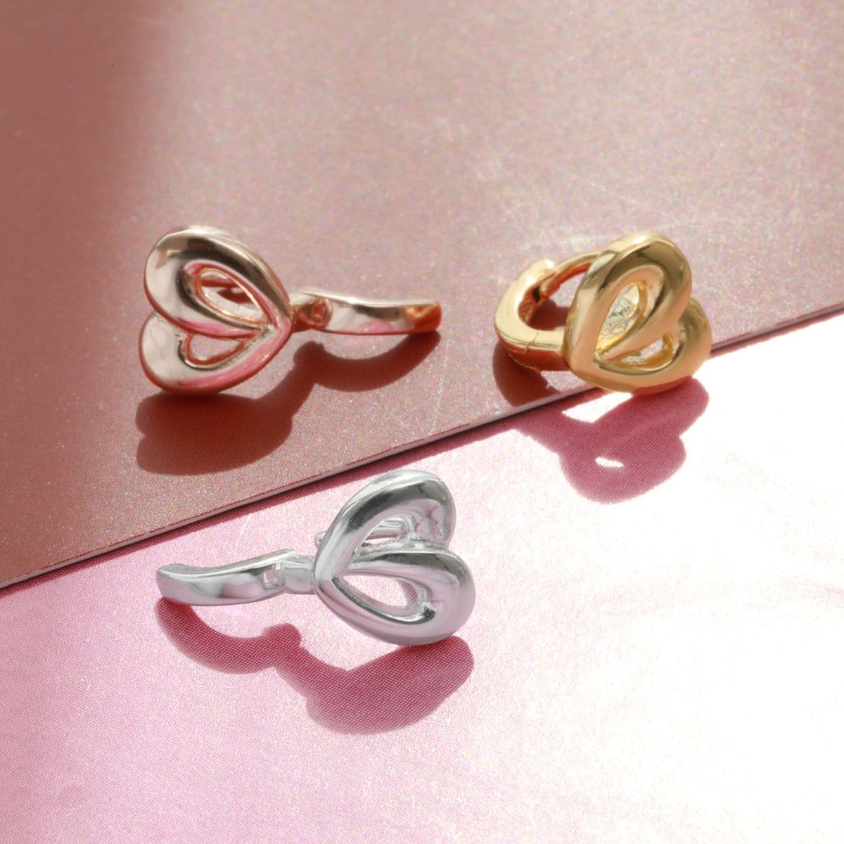 [SE0283] Silver 925 One-Line Heart One-Touch Earrings - 이미지 10