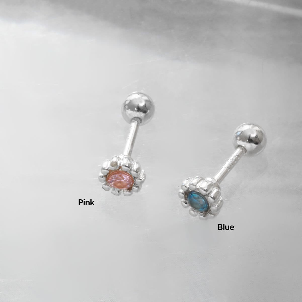 [SPC6607] Silver 925 Mini Dot Edge Cubic Piercing - 이미지 6