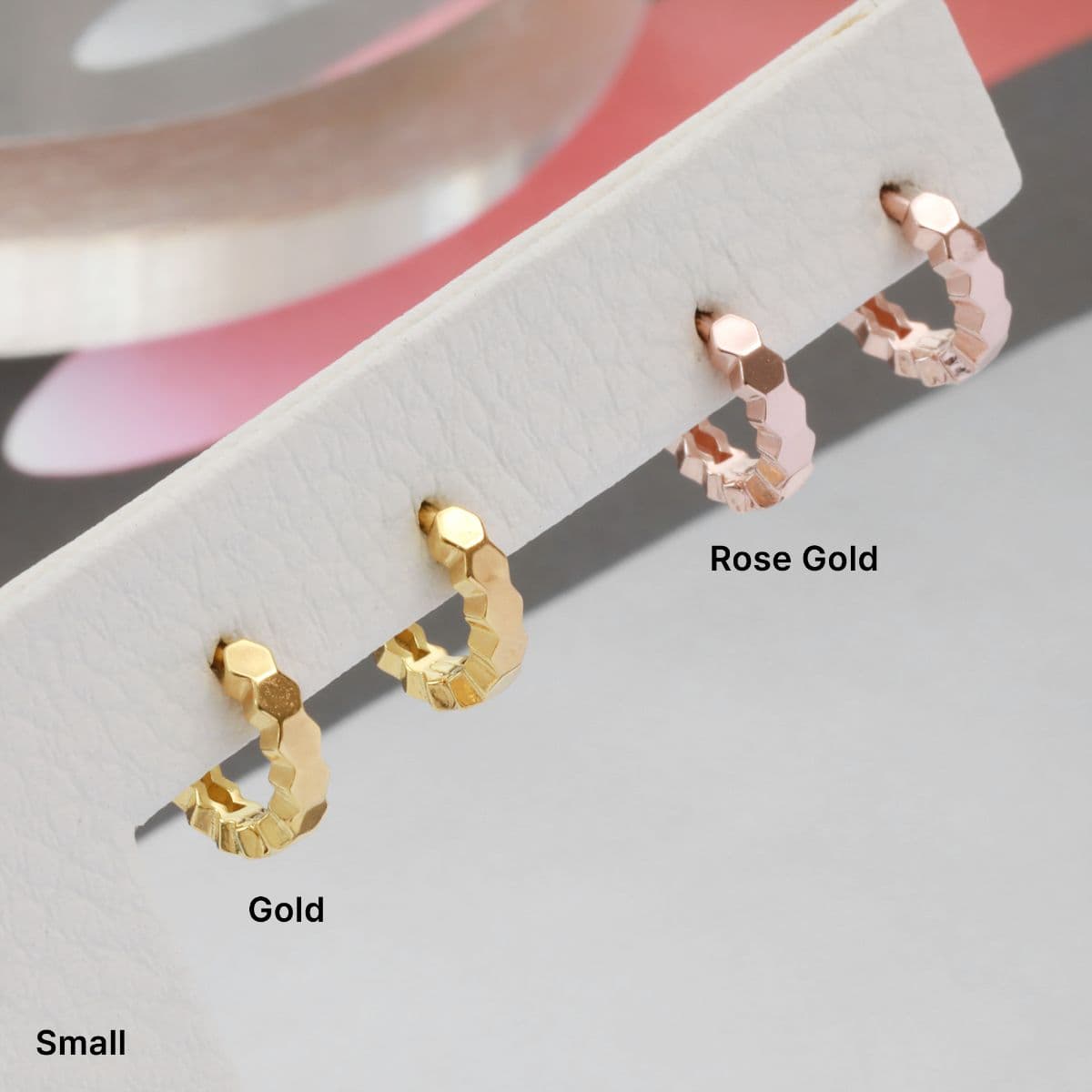 [SE0272], [SHG6616] Silver 925 Plain Honeycomb One-Touch Earrings - 이미지 7
