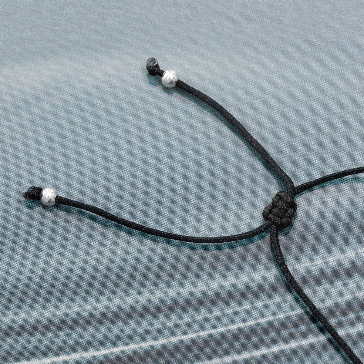 [SB6700] Silver 925 Fish and Thorn Black String Bracelet - 이미지 8