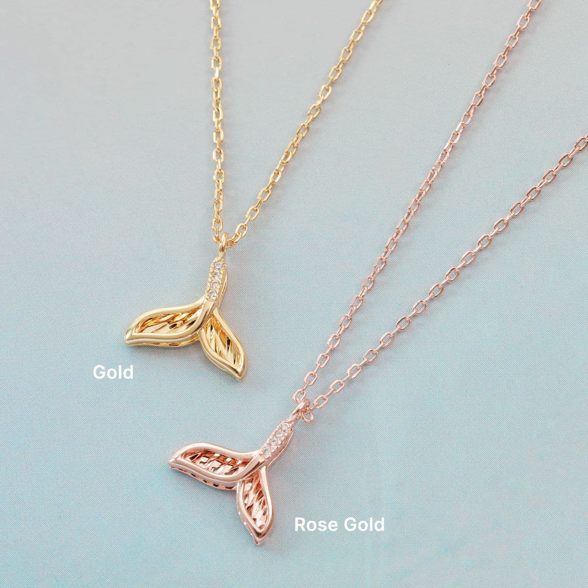 [SN6700] Silver 925 Thin and Cubic Whale Tail Necklace - 이미지 6