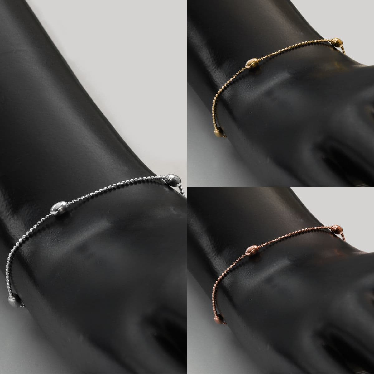 [SB6701] Silver 925 Mini Oval Station Ball Chain Bracelet - 이미지 10