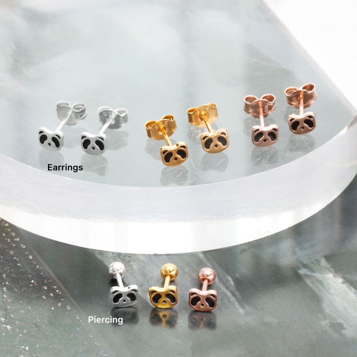 [SPC4611], [SE4611] Silver 925 Mini Panda Set (Piercing, Earrings) - 이미지 10