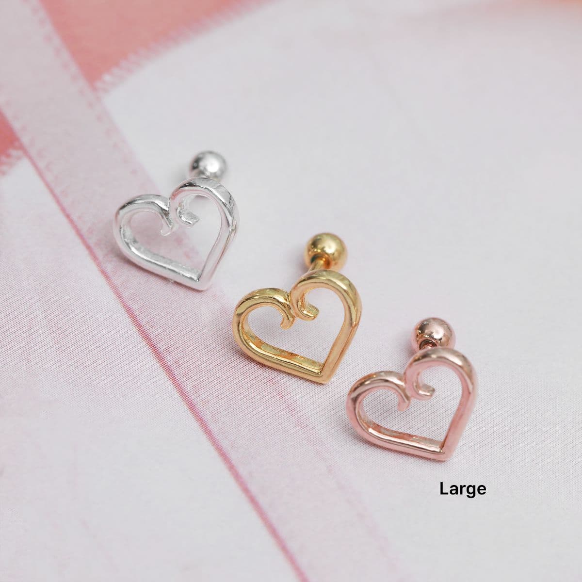 [SPC6607], [SPC6608] Silver 925 Dreaming Heart Piercing Set - 이미지 6