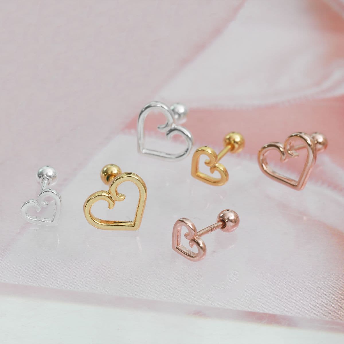 [SPC6607], [SPC6608] Silver 925 Dreaming Heart Piercing Set - 이미지 10