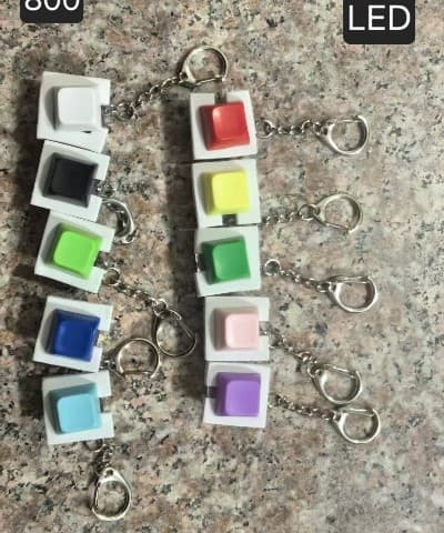 여우비 키링 704 LED 불투명 1키 키캡키링