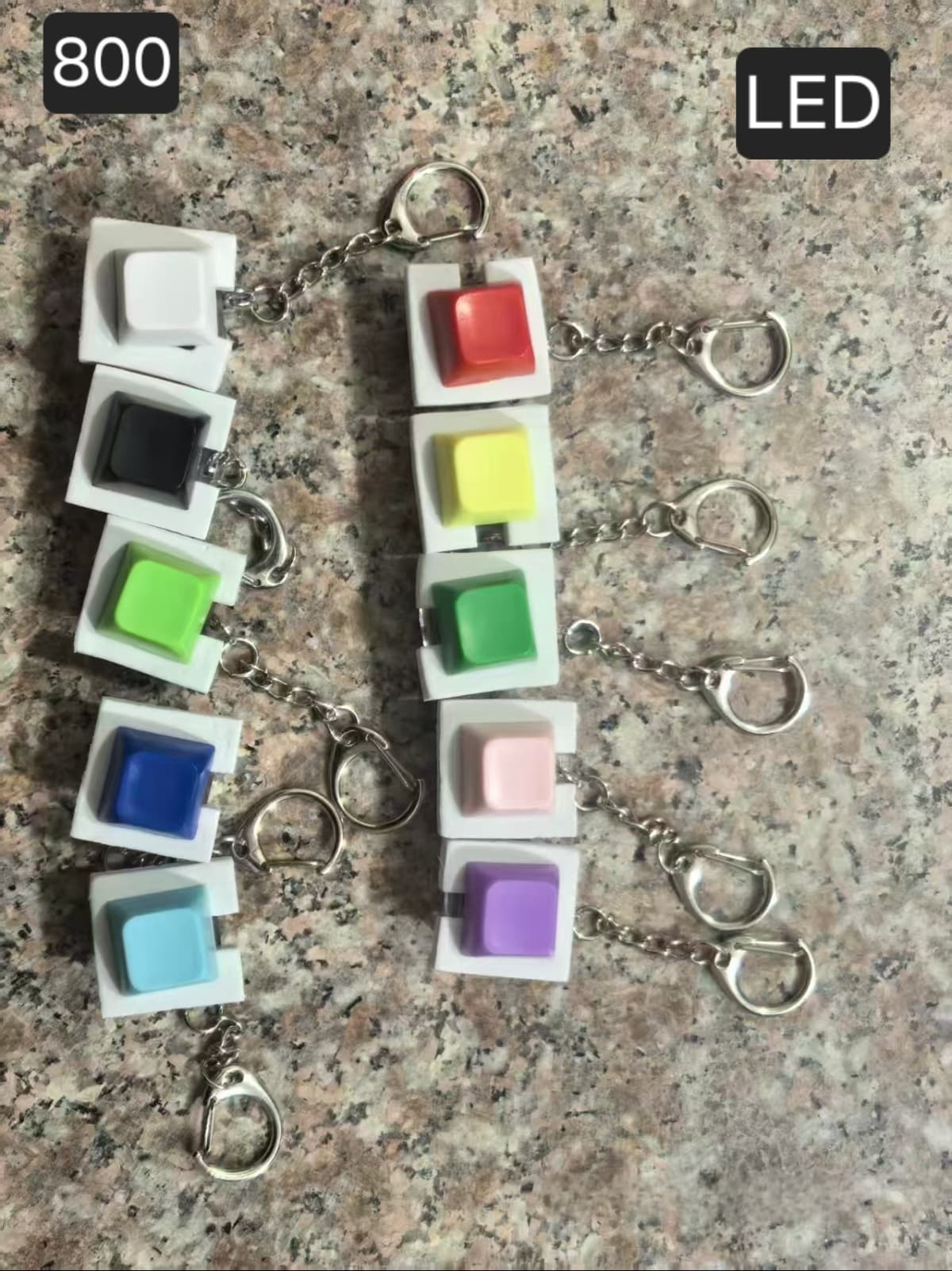 여우비 키링 704 LED 불투명 1키 키캡키링 - 이미지 1