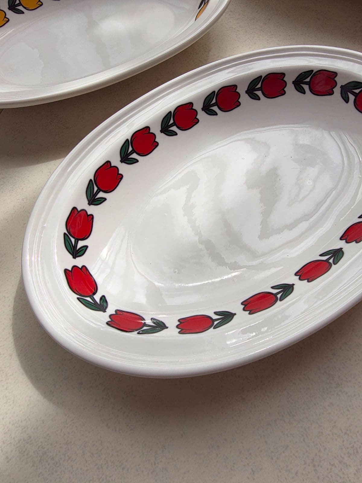 (Production) Tulip Line Oval Plate (2 colors) - 이미지 8