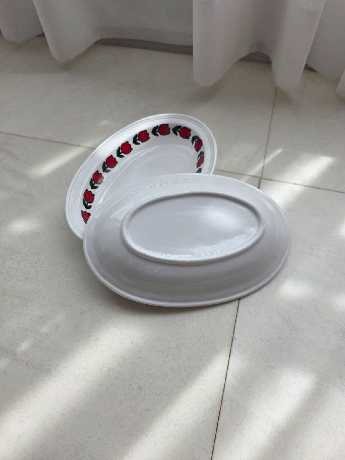 (Production) Tulip Line Oval Plate (2 colors) - 이미지 3