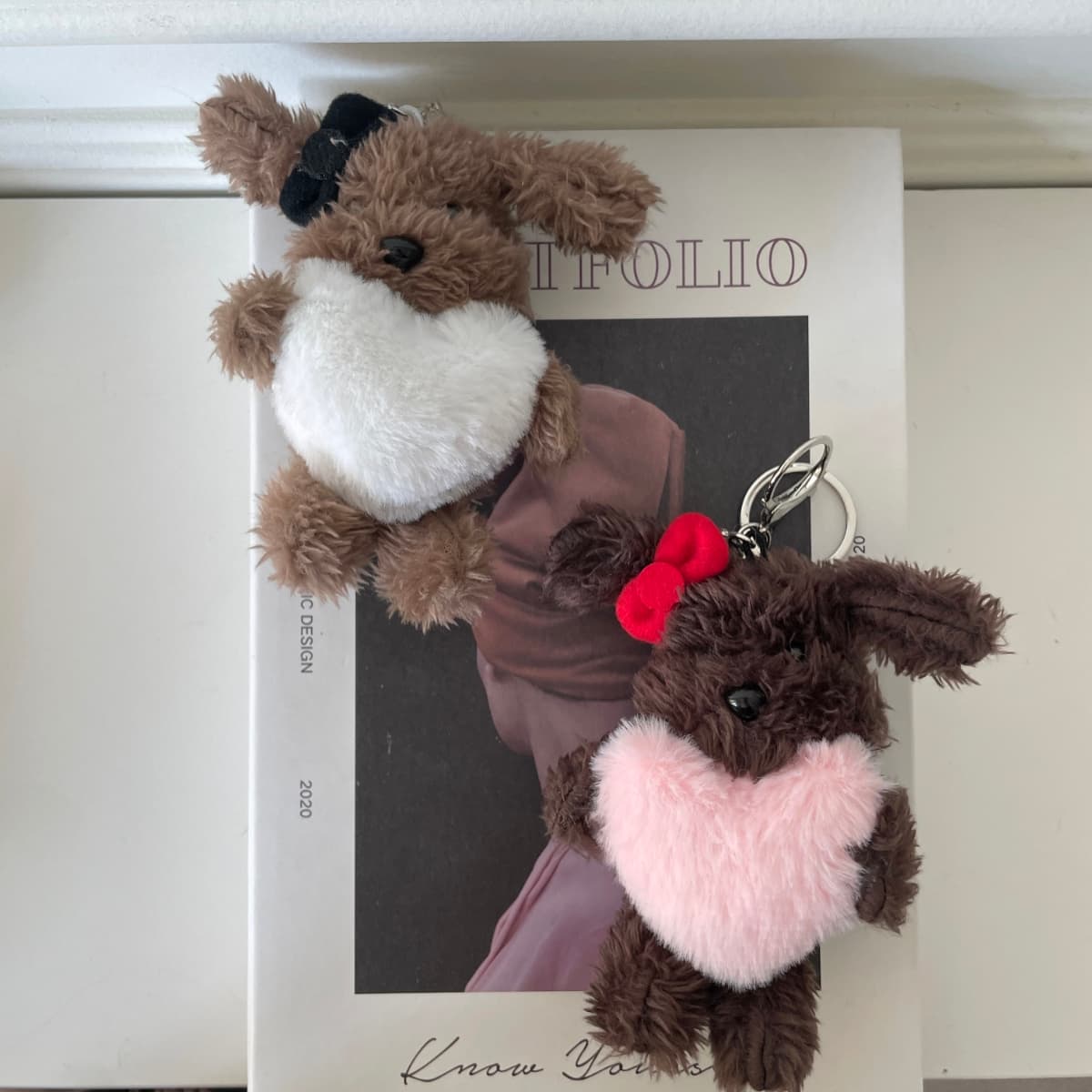 앙고라하트st크림푸들키링(신상) - 이미지 5