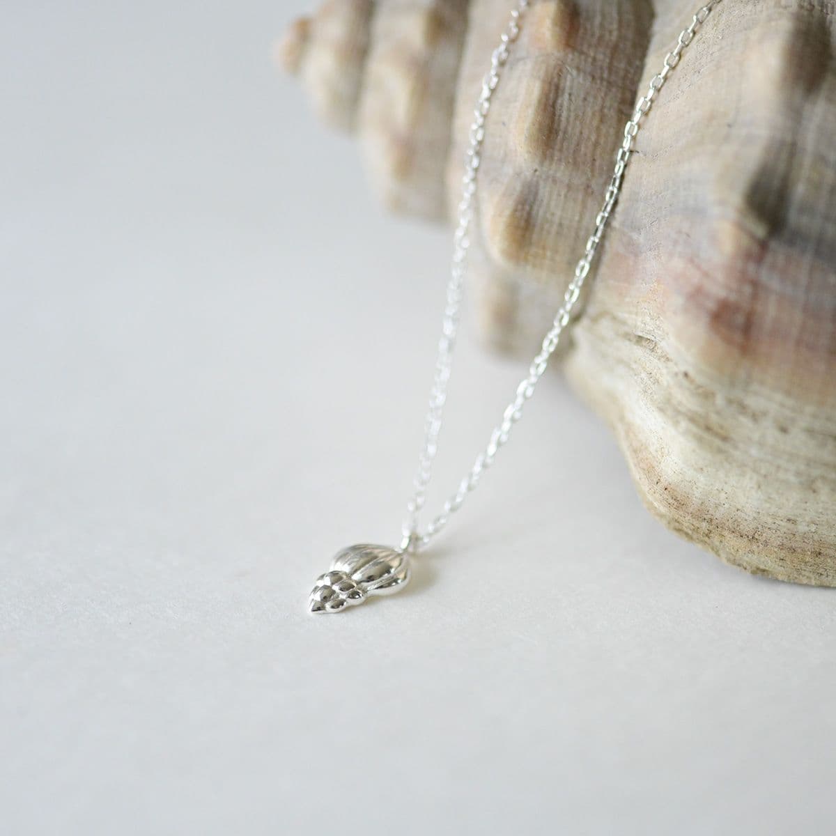 925 Silver Seashell Necklace - 이미지 3