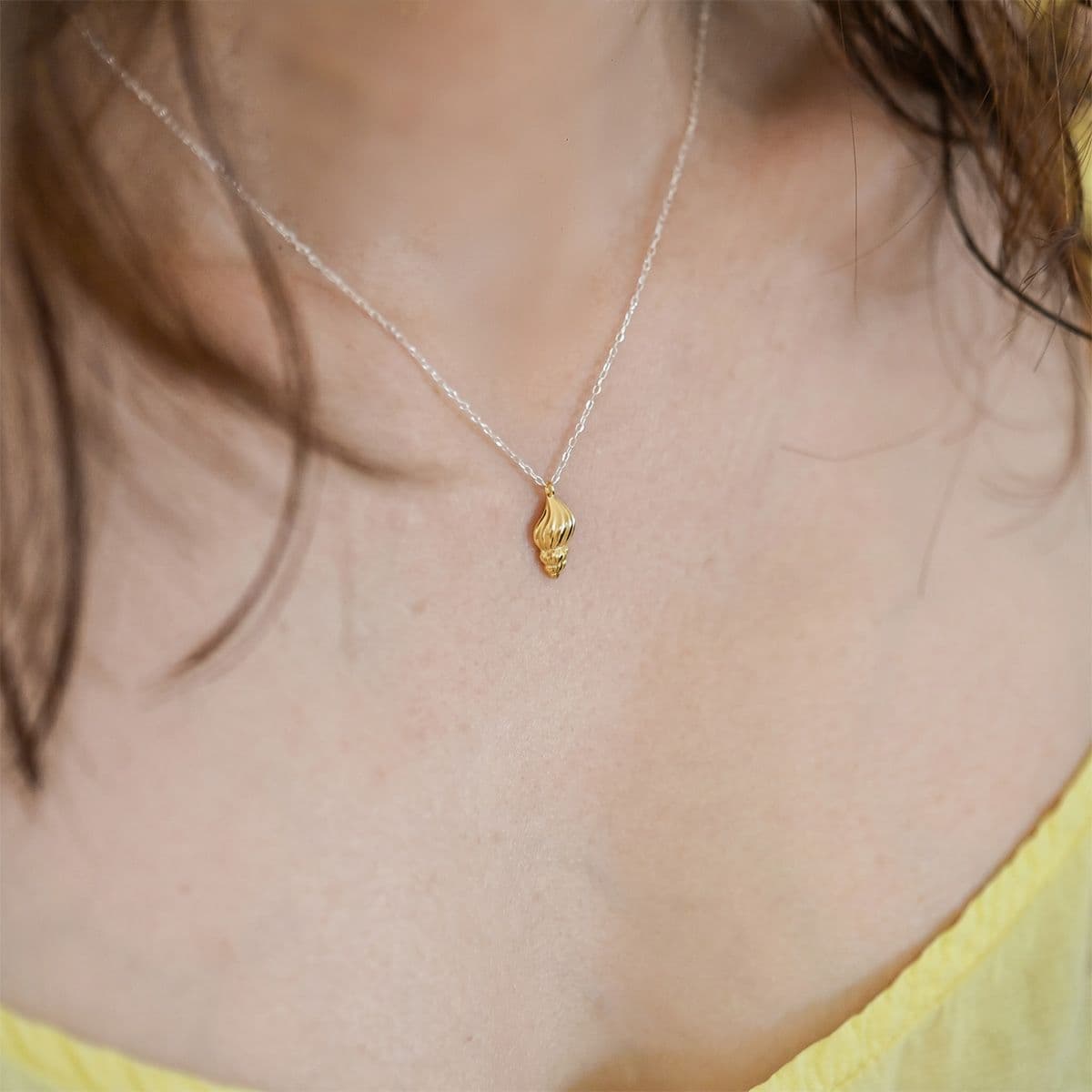 925 Silver Seashell Necklace - 이미지 10