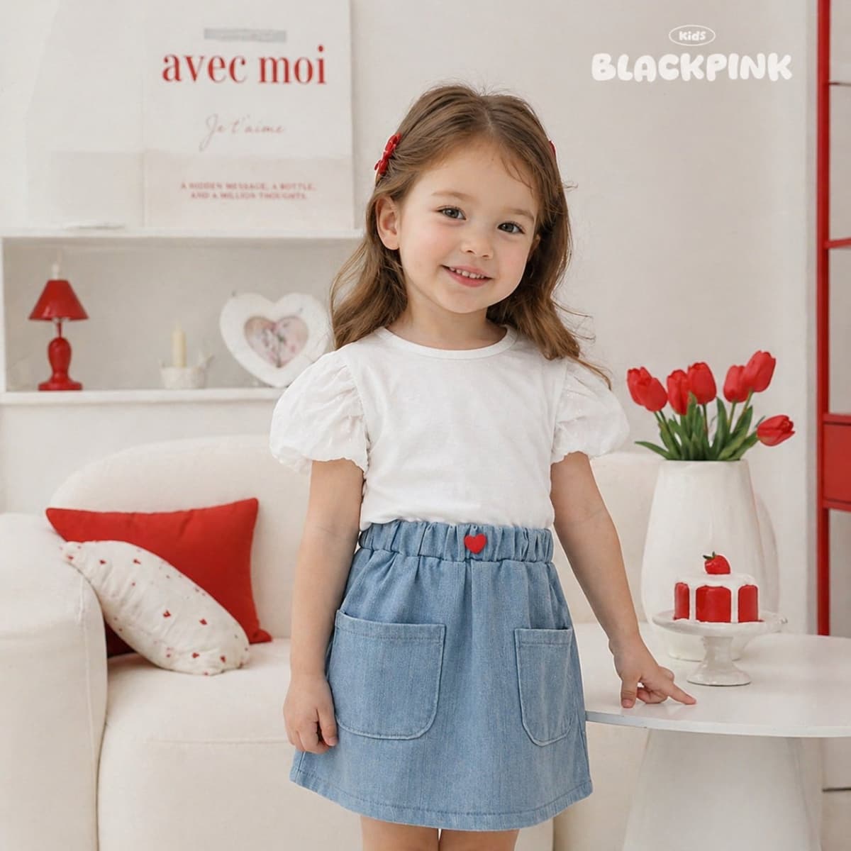 2026 SUMMER Pocket Denim Skirt-Pants - 이미지 1