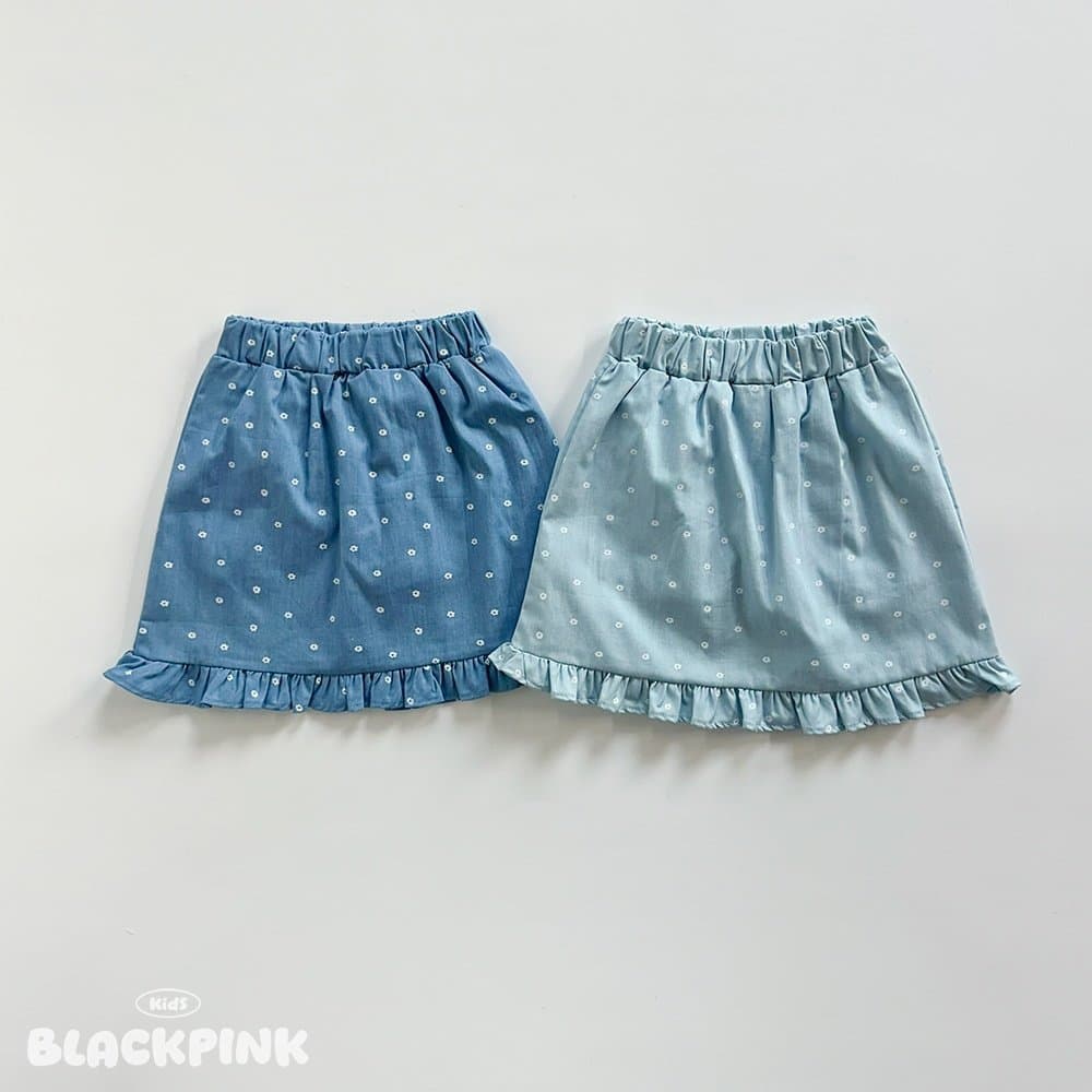 2026 SUMMER Monet Denim Skirt - 이미지 1