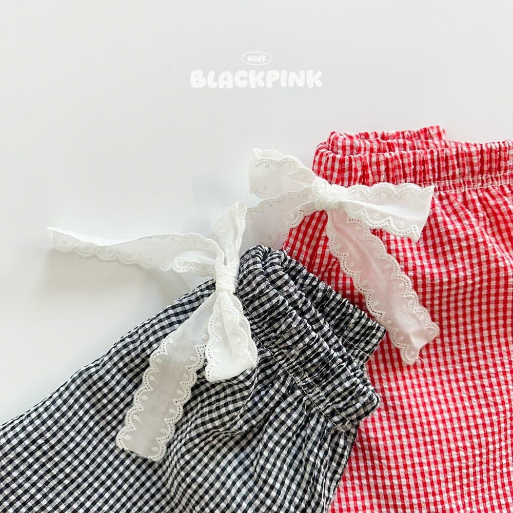 2026 SUMMER Lace Check Shorts - 이미지 3
