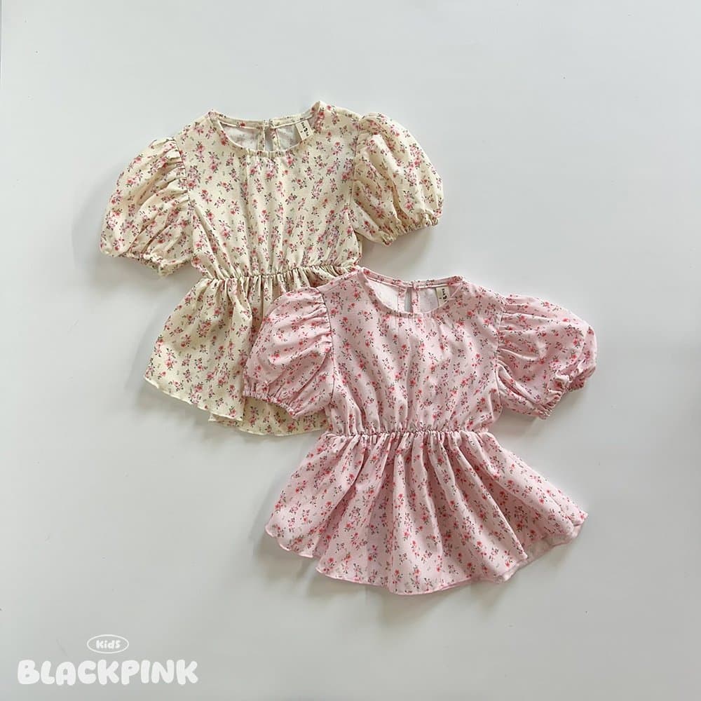 2026 SUMMER Small Floral Puff Blouse - 이미지 2