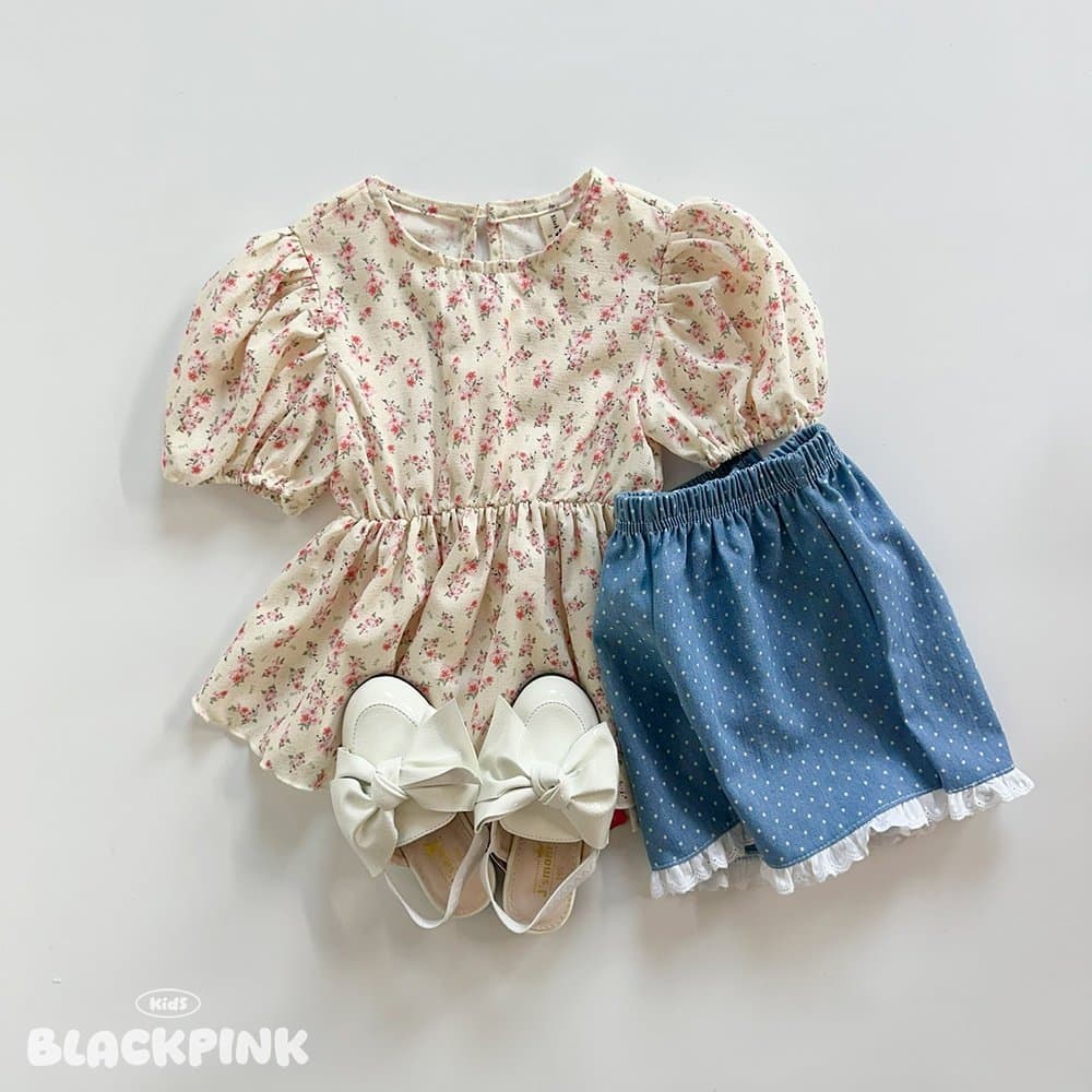 2026 SUMMER Small Floral Puff Blouse - 이미지 6