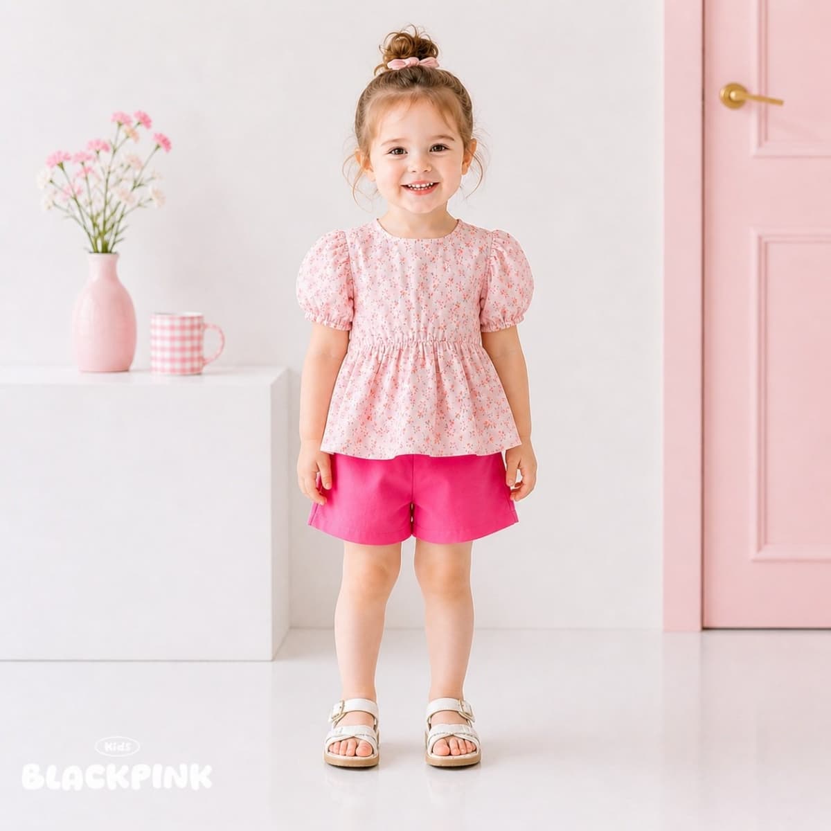 2026 SUMMER Small Floral Puff Blouse - 이미지 12