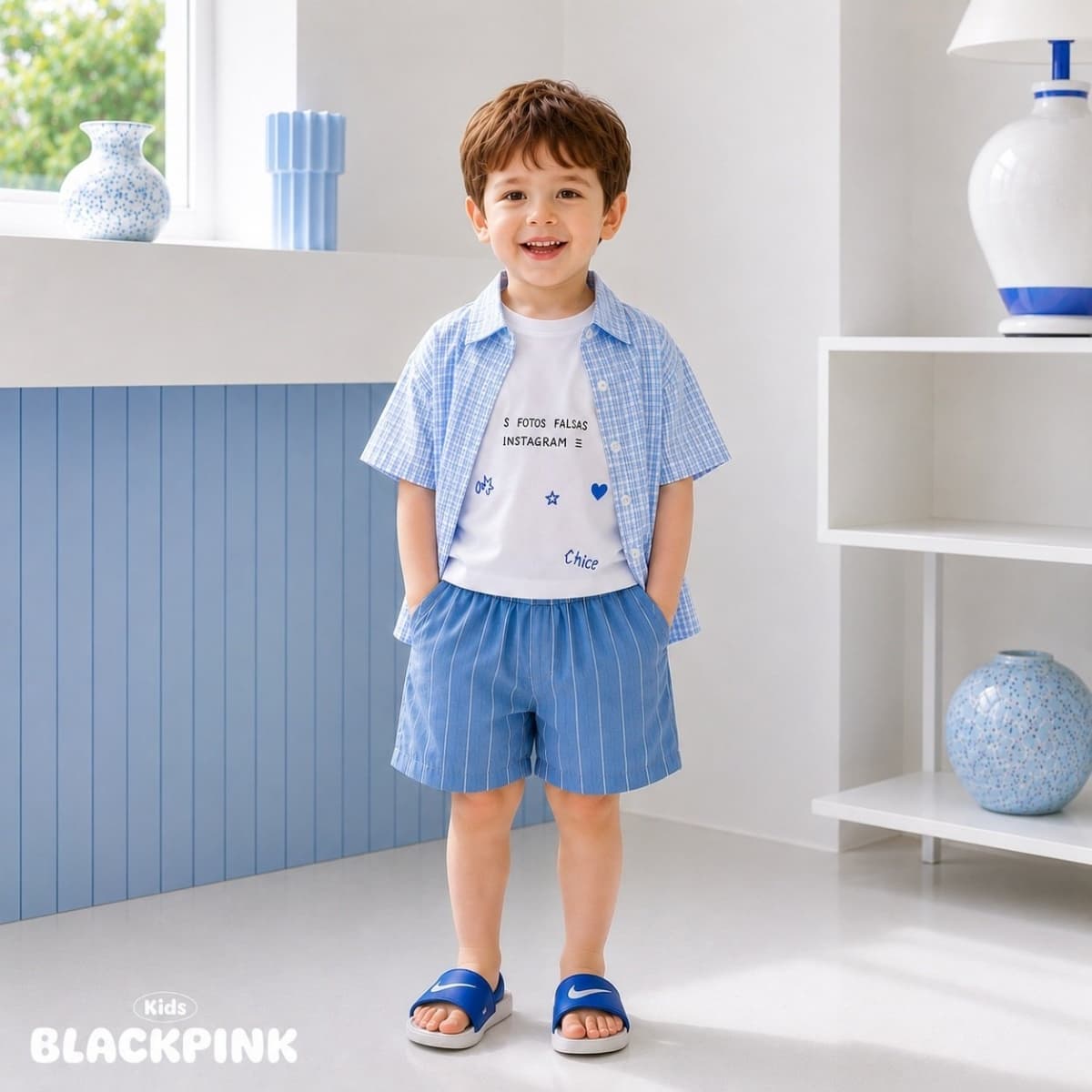 2026 SUMMER Seersucker Check Shirt - 이미지 9