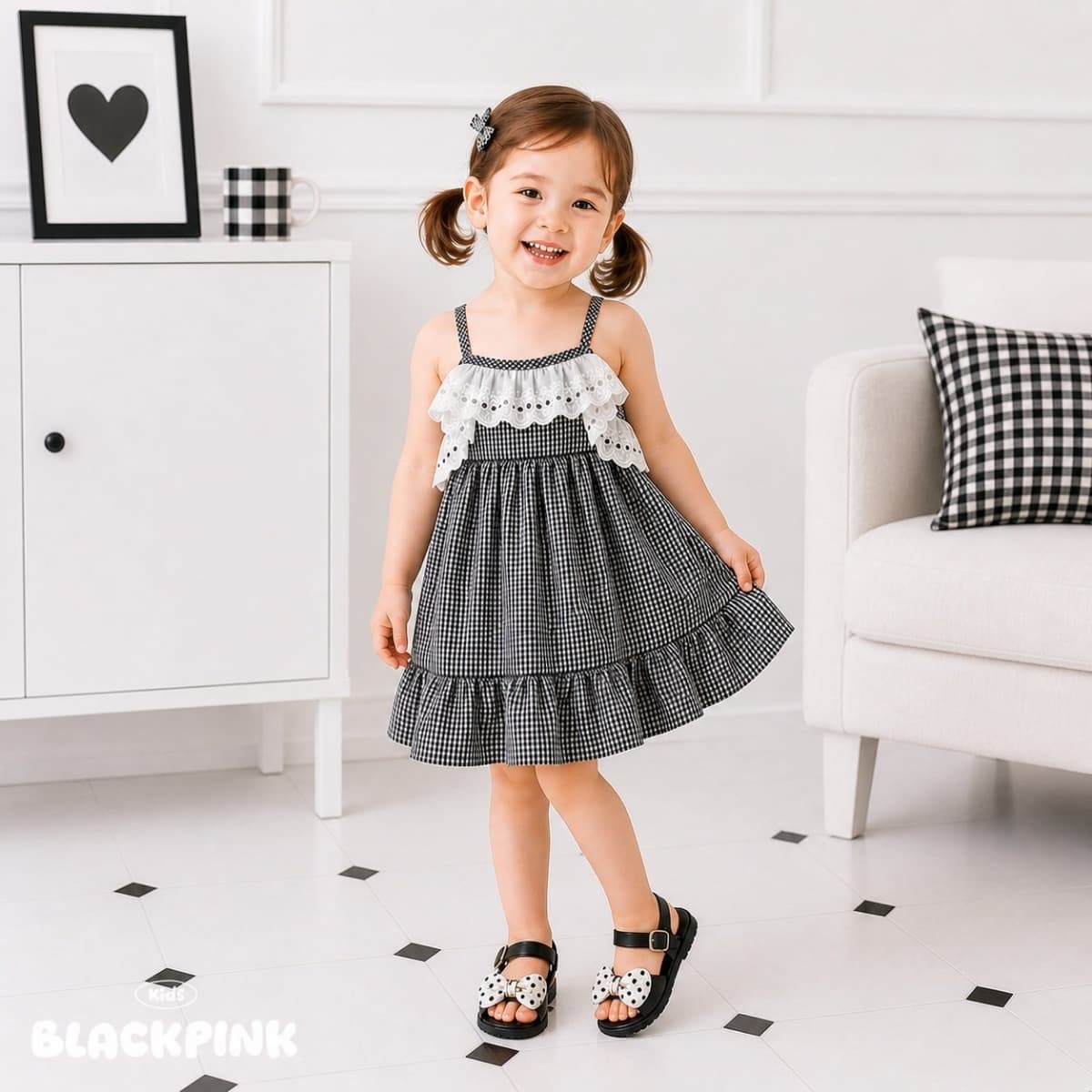 2026 SUMMER Milk Tea Lace Dress - 이미지 11