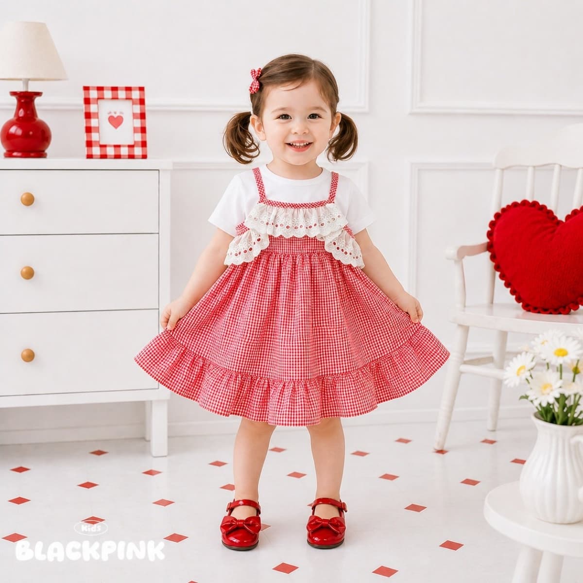 2026 SUMMER Milk Tea Lace Dress - 이미지 14