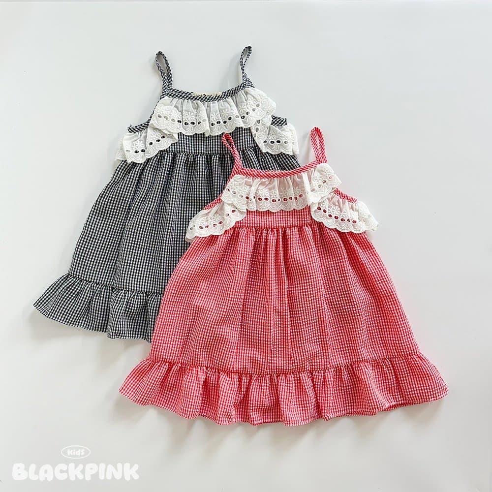 2026 SUMMER Milk Tea Lace Dress - 이미지 3