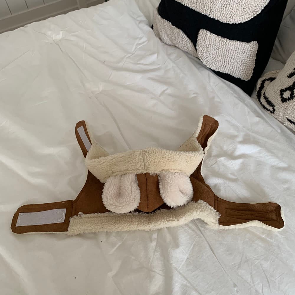 곰돌이 무스탕 하네스 조끼 - 이미지 7