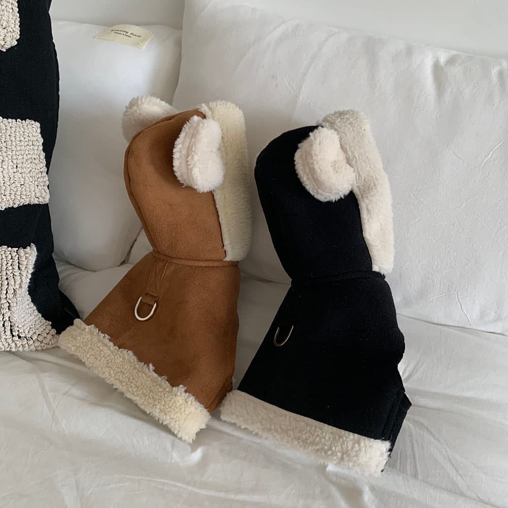 곰돌이 무스탕 하네스 조끼 - 이미지 13