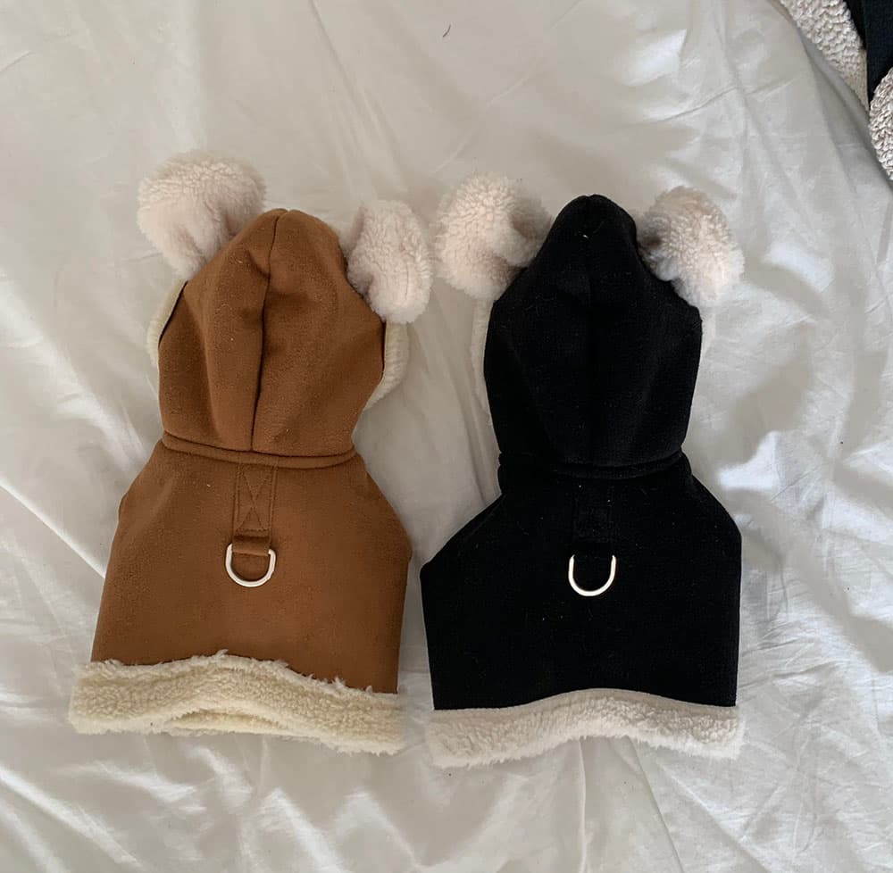 곰돌이 무스탕 하네스 조끼 - 이미지 6