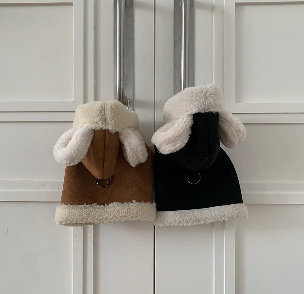 곰돌이 무스탕 하네스 조끼 - 이미지 11