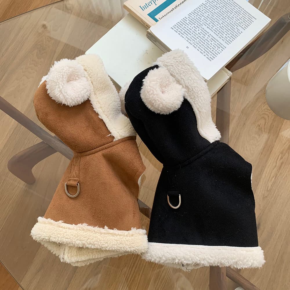 곰돌이 무스탕 하네스 조끼 - 이미지 4