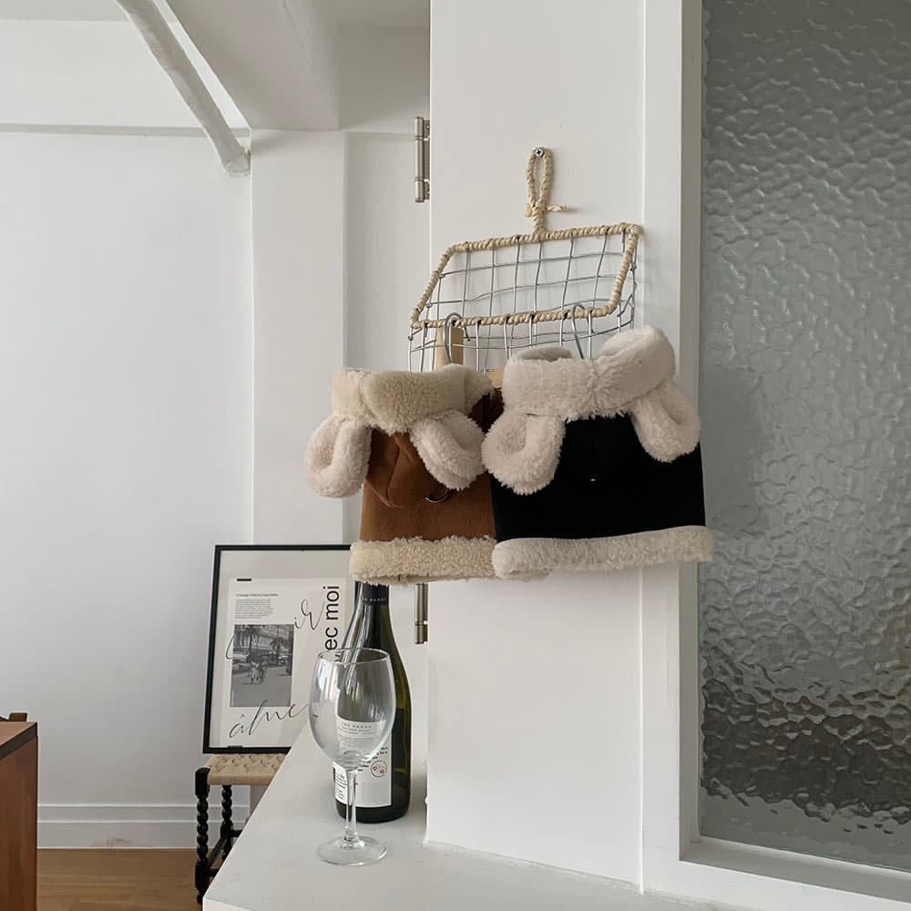 곰돌이 무스탕 하네스 조끼 - 이미지 15