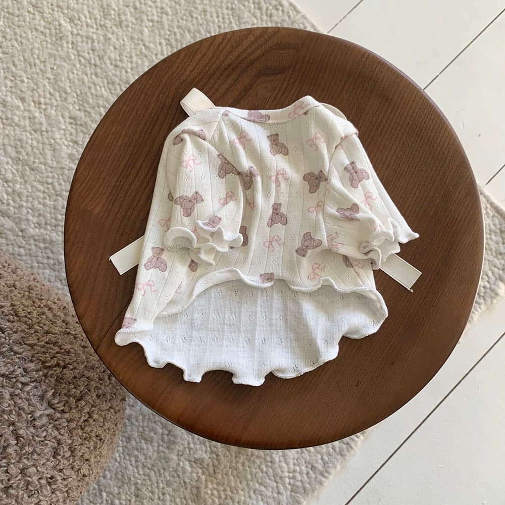 발레코어 리본 곰돌이 티셔츠/올인원/원피스 - 이미지 11