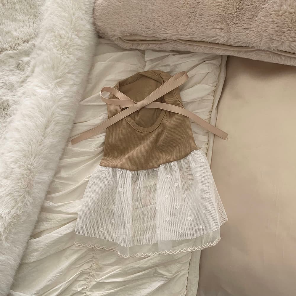 발레코어 골지 레이스 원피스 - 이미지 12